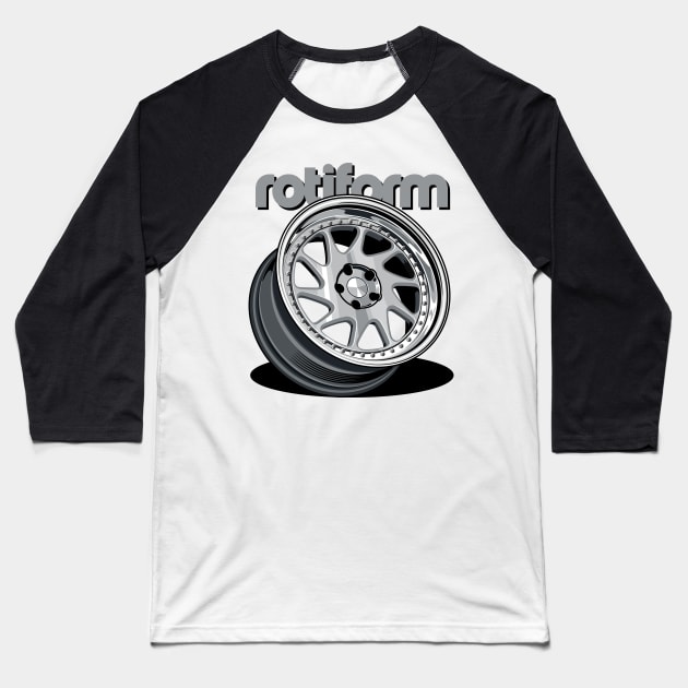 Rotiform ORT Wheel Baseball T-Shirt by idrdesign